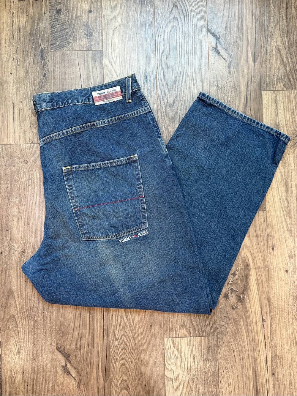 Tommy Jeans Men’s Slouch Fit Jeans 42x30 Blue Wide Leg